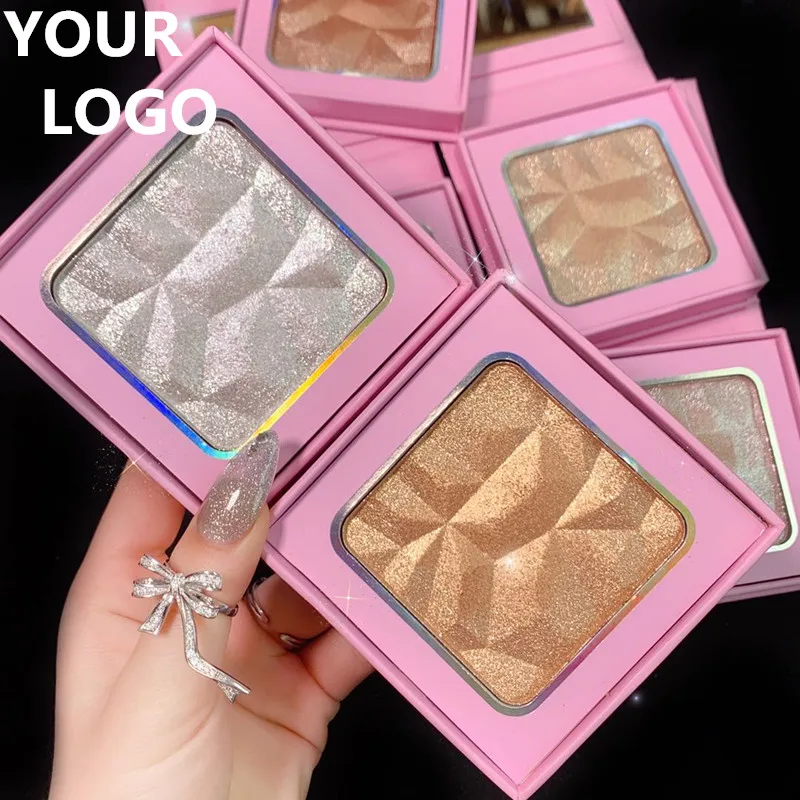 Оптовая продажа, без логотипа, веганский Макияж для лица с высокой пигментацией, прессованный контур, бронзовая пудра, хайлайтер, палитра, частная марка OEM