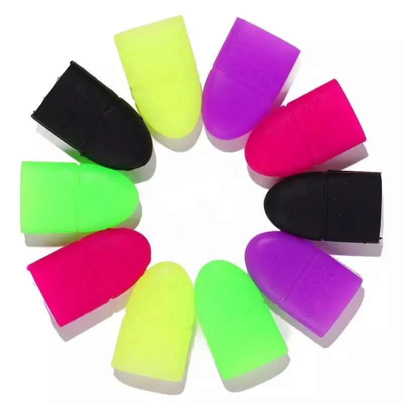 New 6 Colors UV Gel Polish Remover Wrap Silicone Plastic Soak Off Cap Clip Manicure Cleaning Varnish Nail Art Tool