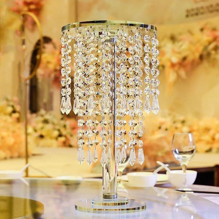 Event Party Supplies Romantic Hanging Beads Wedding Decoration Centerpieces  Crystal Flower Stand