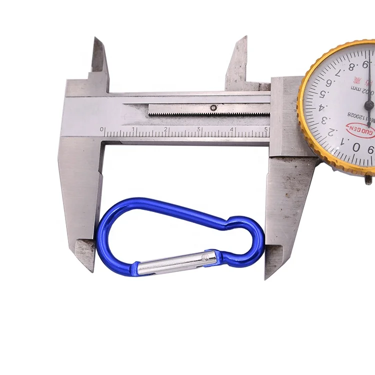 Factory wholesale metal clip bag parts outer door sports water bottle hook 5 cm gourd shape aluminum cheap carabiner keychain
