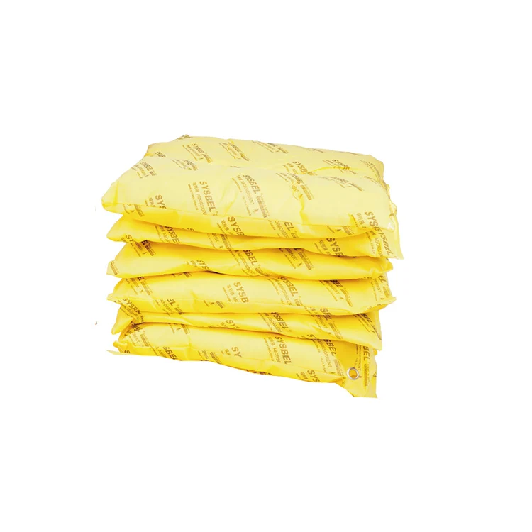 SYSBEL Professional Supply Yellow Chemical Absorbent Pillow Spill Containment Control Kits
