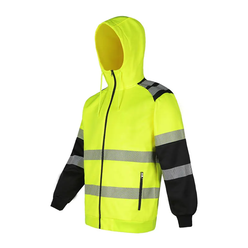 Fire Retardant workwear Customized winter hoodie high visibility mens jacket waterproof safety reflective jackets