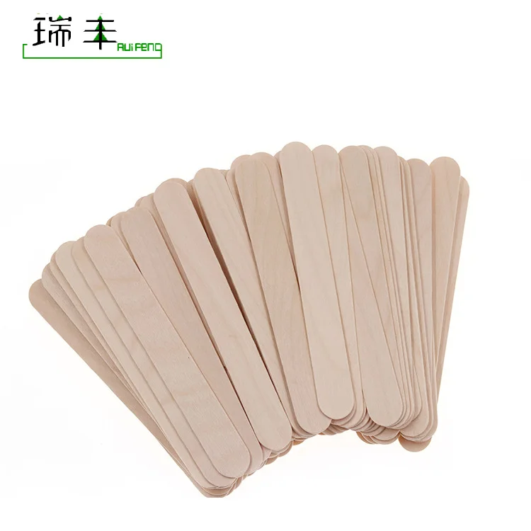 Wholesale 15cm round edge wood disposable hair removal wax applicator