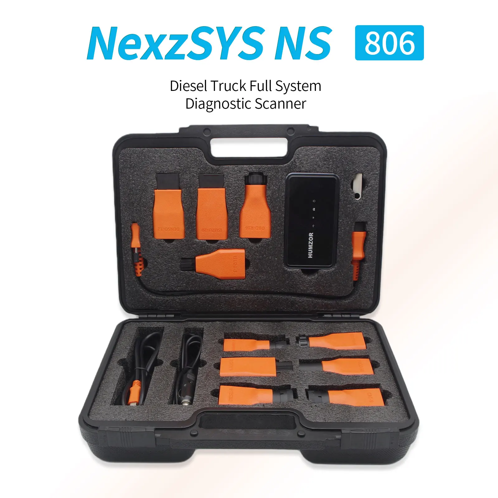 Диагностический инструмент Humzor NexzSYS NS806 для полноразмерного грузовика 24 В OBD2 сверхмощный сканер Volvo/Scania/DAF/IVECO
