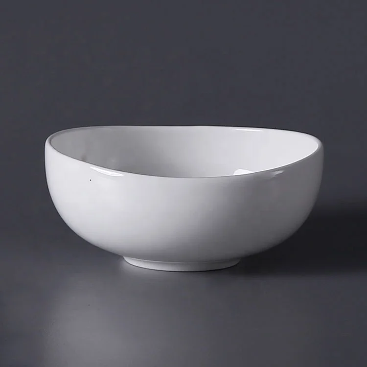 Европейский стиль белый керамический Овальный фруктовый салатник для ресторана