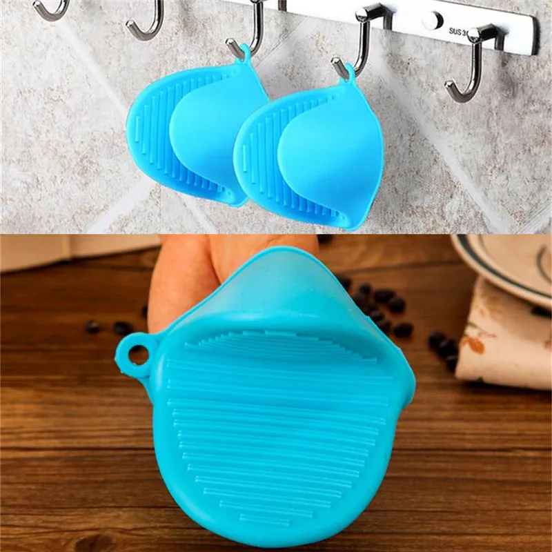 Hot Selling Colorful Safety Oven Mitts Silicone Pot Holder Kitchen Finger