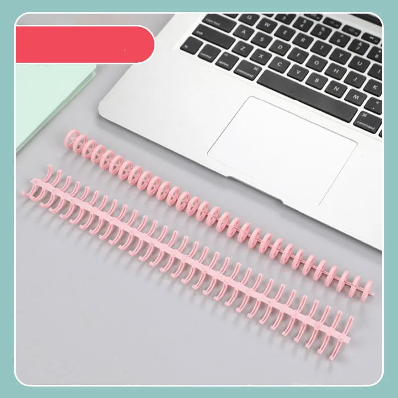 12mm Notebook Plastic Binding Spiral Strip 30 Hole Circle Ring Book Binder A4 Loose-leaf Paper School Office Supply