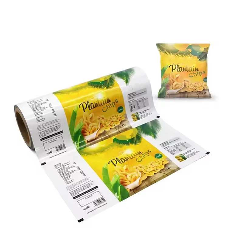 Heat Sealing Film Aluminum Plastic Flexible Food Grade Packaging Film Roll Laminated Plastic Film Packaging For Candy Chocolate