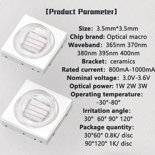 High Power IR LED Wide Range of Wavelengths 3W 810nm 830nm 850nm 940nm 950nm 980nm 1050nm 1300nm