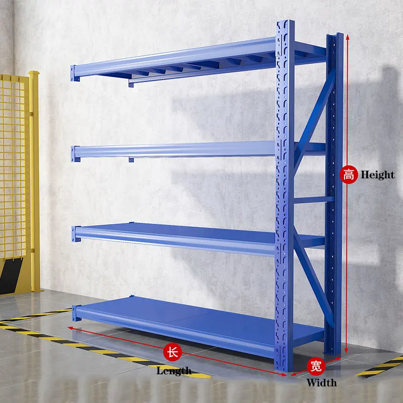 Factory Supply Heavy Duty Auxiliary Stacking Rack Industrial Garage Storage Holder Blue Metal Storage Rack