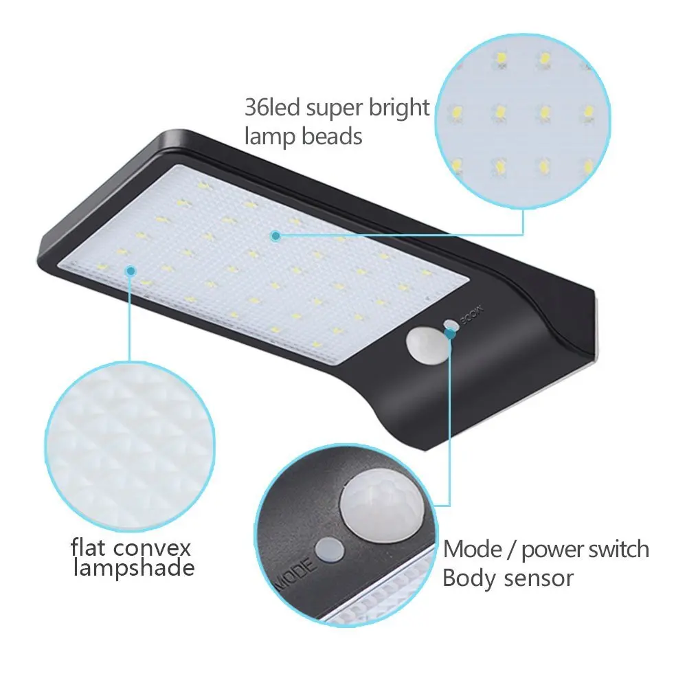 36 LED Waterproof solar motion sensor light outdoor solar led light Garden Street Led Lighting
