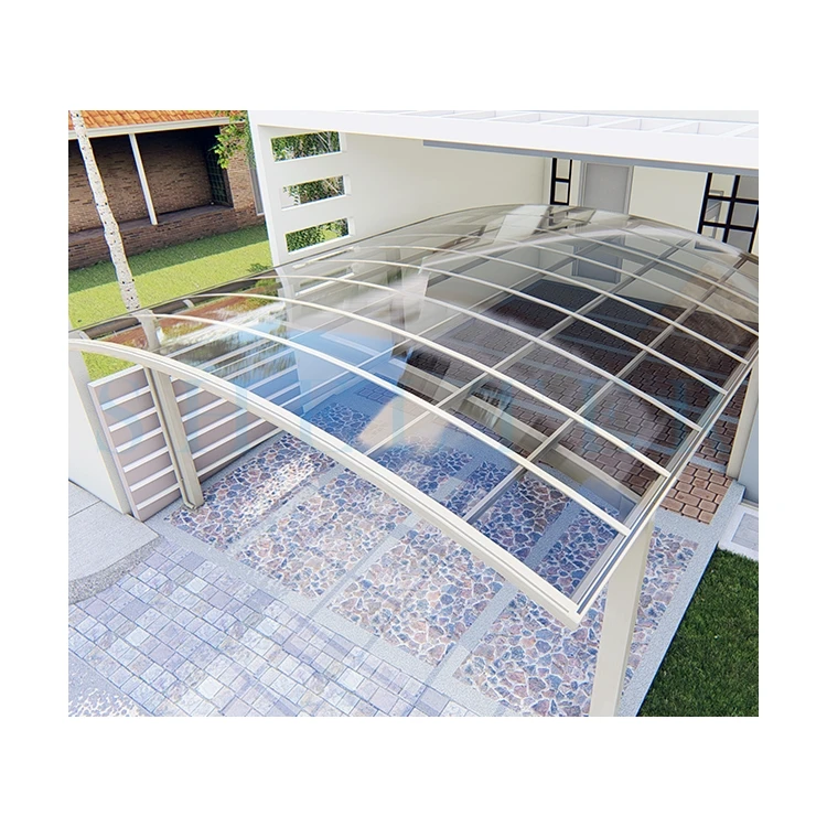 Metal Carport Double Cars Canopy Permanent Car Shelter Outdoor Porch Cover