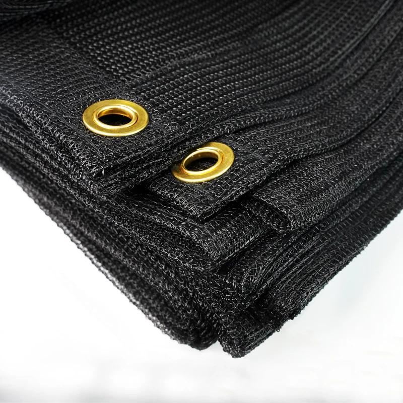 Heavy Duty Black Mesh Tarps Net For Dump Truck Tarp Sun Light Blockage and Garden