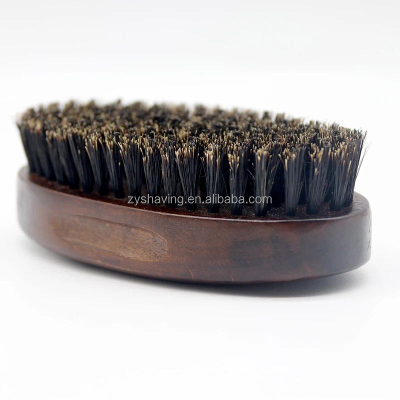 Natural 100% Boar Bristle Black Men Wooden Soft Hair Beard Brush