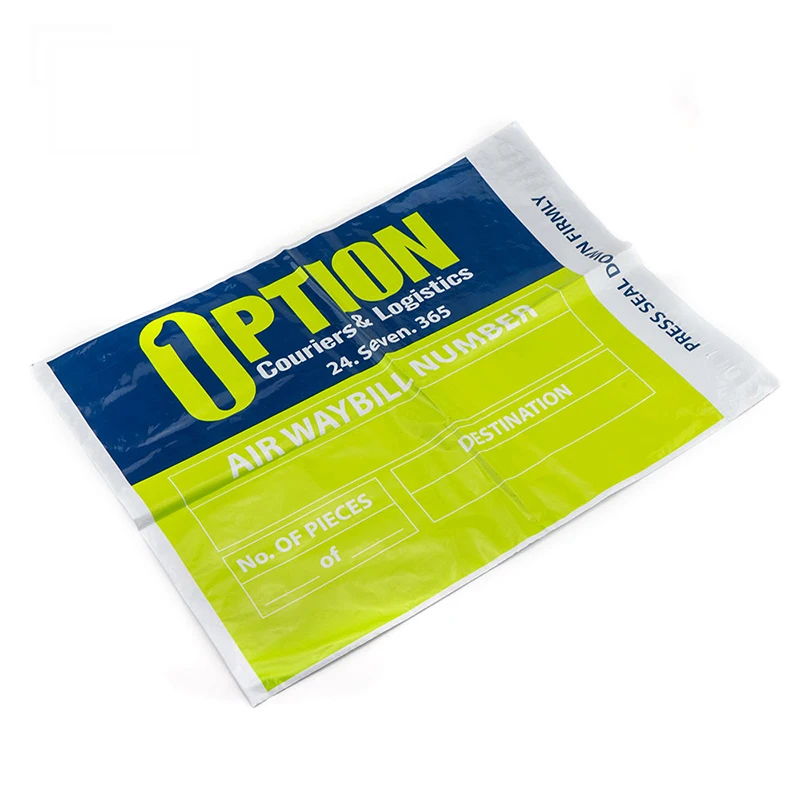 Eco friendly mailer Custom logo OEM ems plastic courier bags shipping envelopes plastic postal bag  with pouch/pocket