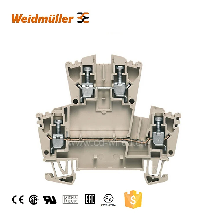  100% оригинальная Клеммная колодка Weidmuller WDK2.5 ZQV 2 уровня 5 мм2 400 в электрические