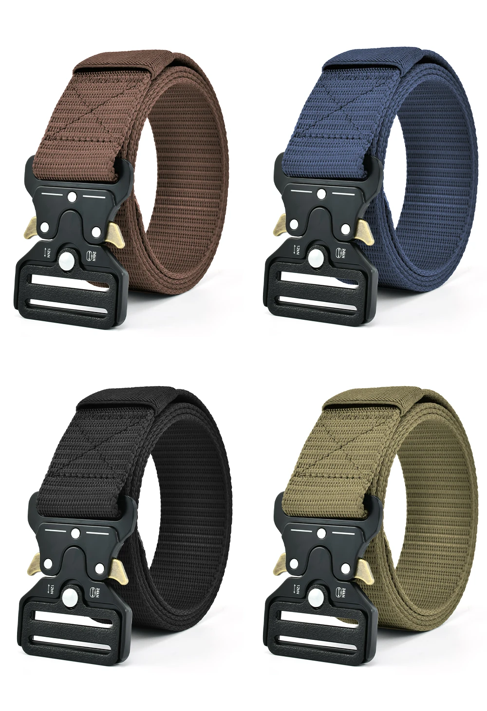 Outdoor Custom Belt Adjustable Metal Buckle Canvas Belt Manufacturer Wholesale Fabric Belt
