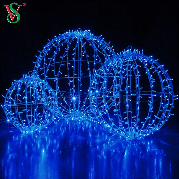 Colorful Outdoor Large Sphere 3D LED Christmas Ball Lights