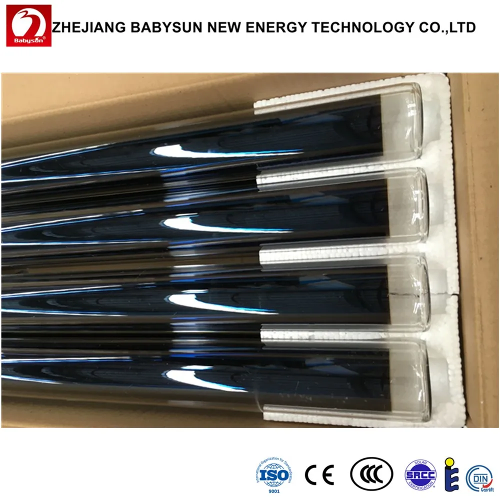Economical popular non-pressure all glass solar evacuated tubes 58*1800mm 47*1800mm