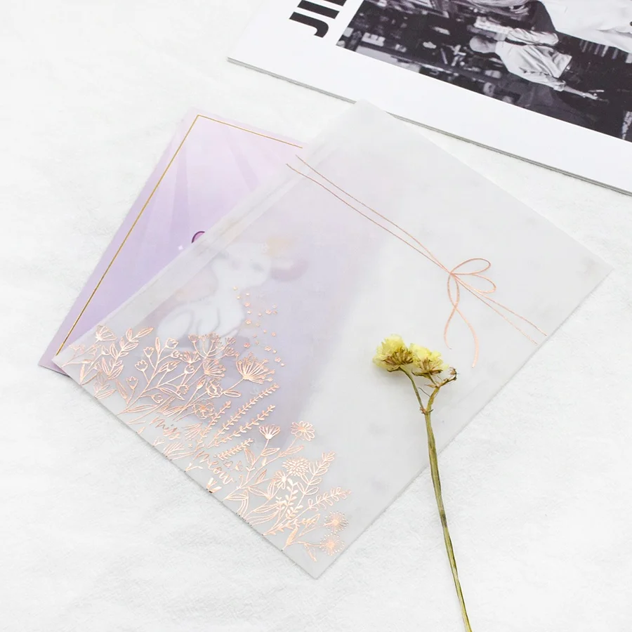 High Quality Wedding Invitation Hot Sale Simple Elegant Fashion Greeting Card