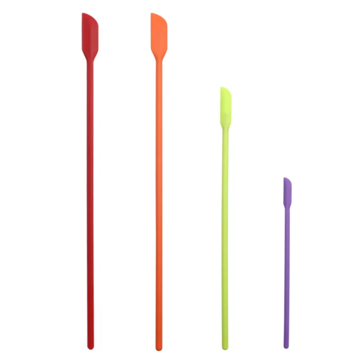 4pcs 3 size Mini  silicone Jar spatula set and bottle scraper for kitchen accessories