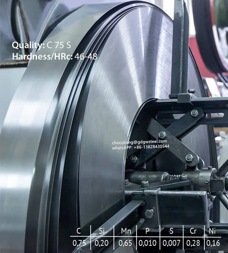 high quality C75S gold carbon steel spring steel strip coil