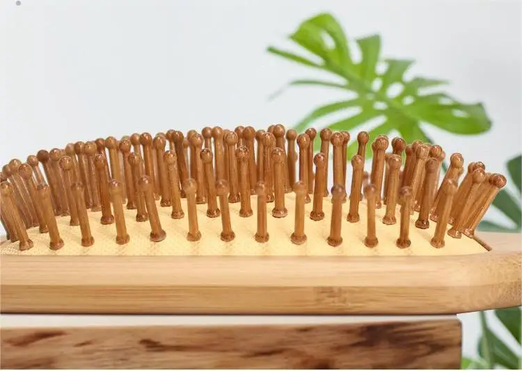 Wholesale Bamboo Air Bag Comb Wood Hairdressing Scalp Health Massage Hair Comb