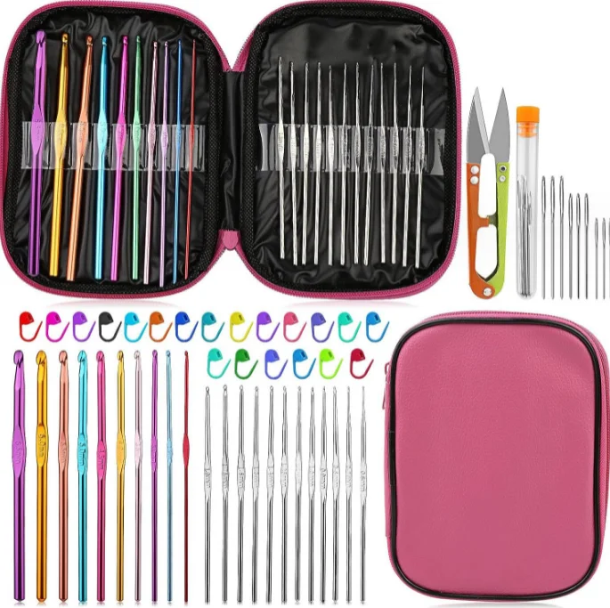 Getting Started Portable Crochet Hook Knitting Needle Kits For DIY Crochet Toy Doll