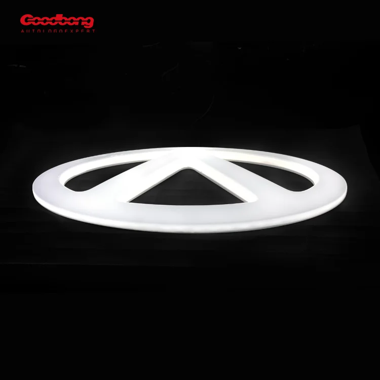 Custom led sign Chinese Brand Vacuum Blister Automotive Symbol Backlit Signage Chrome Car Logo outdoor lighting signs