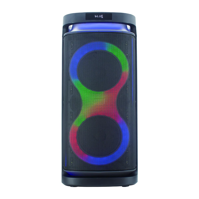 Double 10 Inch Recharging Trolley Portable Speaker Trolley Sound Speaker Box Wireless Speaker