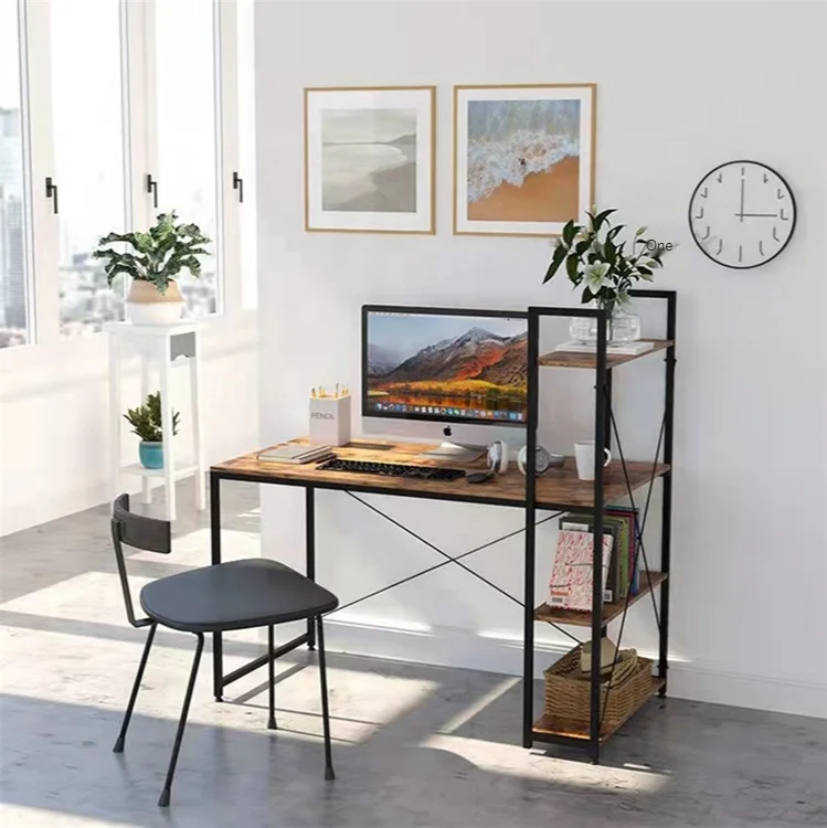Simple combination of computer desk and writing desk set