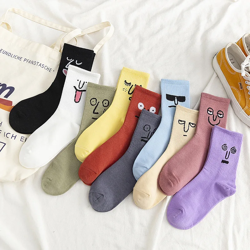 cotton funny novelty anime cartoon face emoticon socks for women lady 5.0 (11 Reviews) 21180 sold