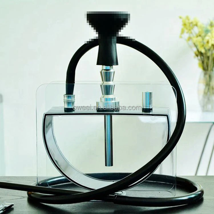 31CM Acrylic 2 pipe royal acrylic triangle hookah set big 2021 accessories modern shisha luxury Wholesale