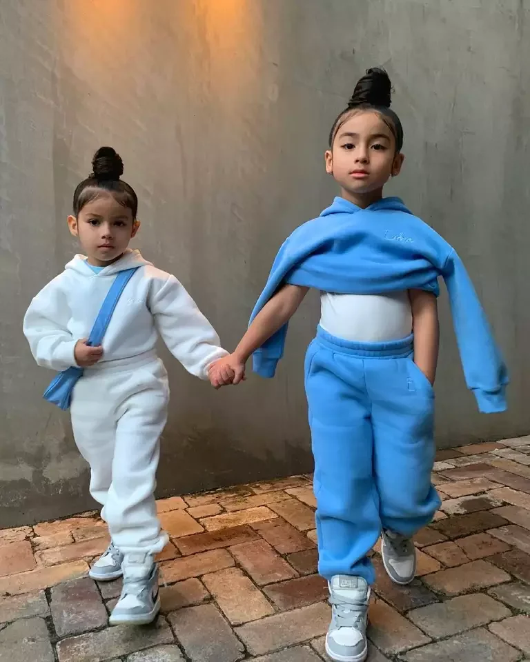 High quality toddler boys two piece hoodies set 2022 winter clothes for kids sweatsuit baby jogger sets