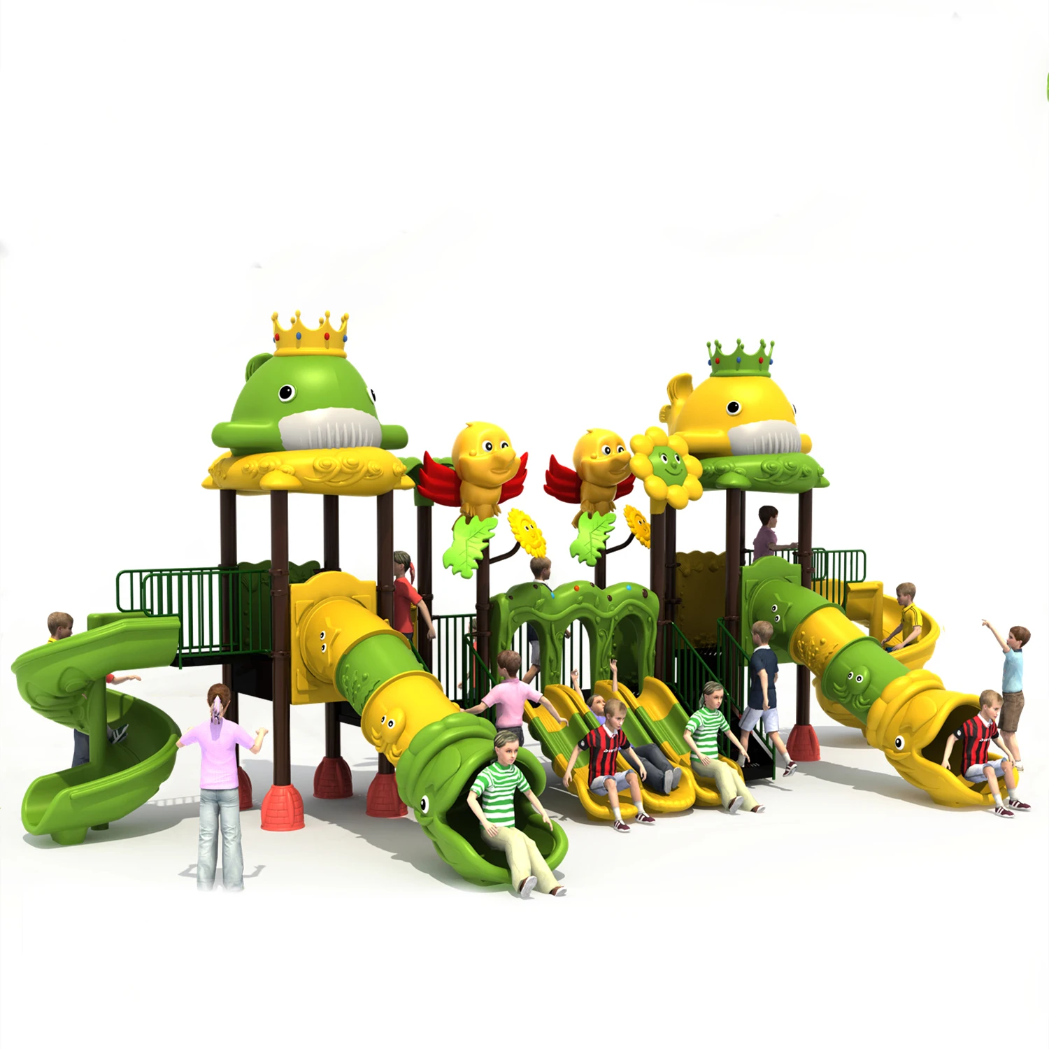 Kids Outdoor Plastic Commercial Playground Backyard Slide Kids Playground Slides Equipment