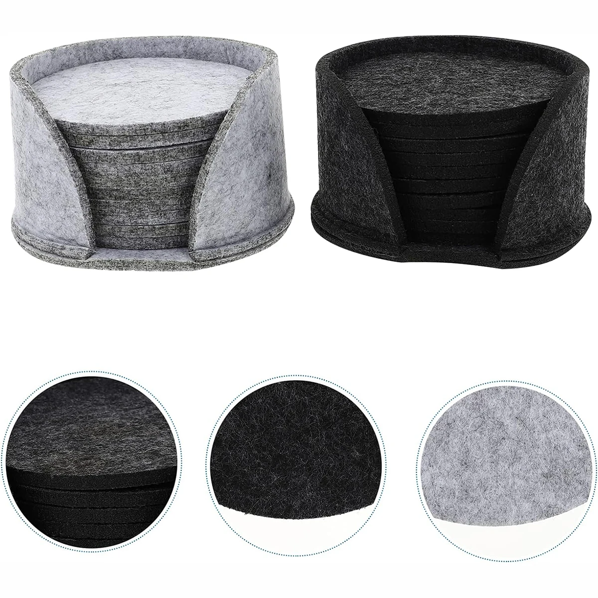 Custom Round Felt Coasters for Drinks Dining Table Protector Pad Heat Resistant Cup Mat Coffee Tea Hot Drink Mug Placemat