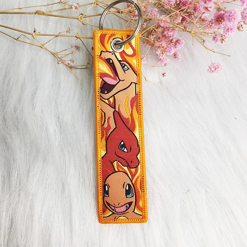 Popular Selling Personalize Your Logo Charm Embroidery Patches Keychain For Bags