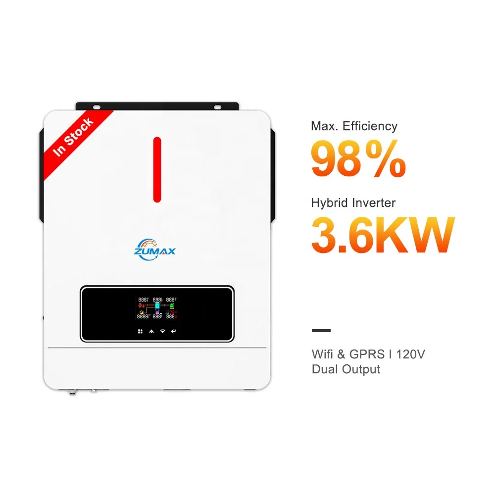 Own Brand zumax Mic 3600w 3.6kw us 110V/120V 50Hz solar inverter hybrid 6kw us solar inverters with factory price