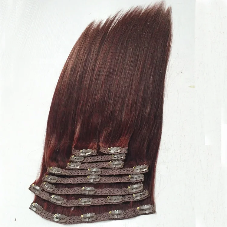 Real Indian Human Natural Hair Extensions Clip in Hair Extensions with Lace 100% Human Hair