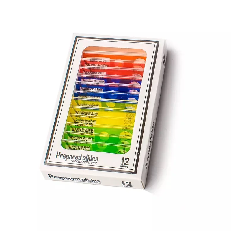  48pcs Different Prepared Plastic Microscope Slides for Homeschool