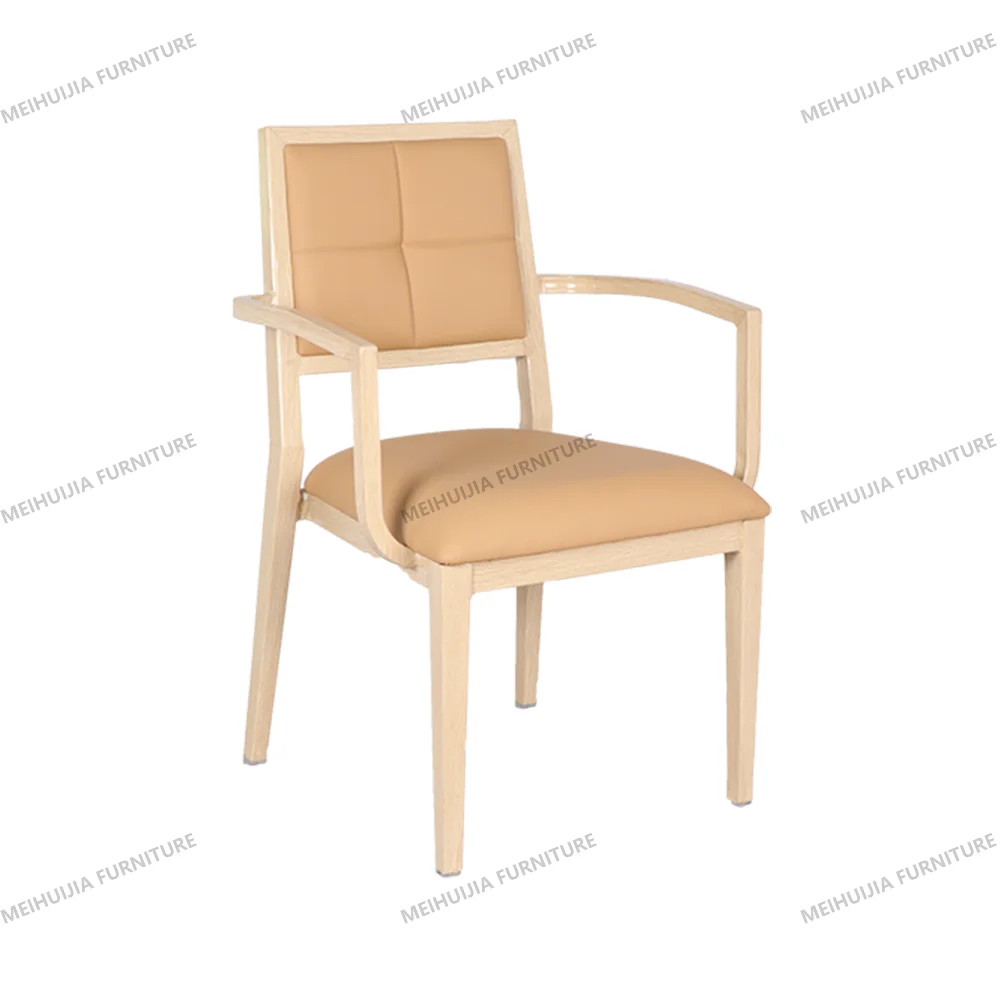 Hot Sale Factory Price Banquet Hall Use Aluminum Stackable Imitated Wood Dinner Chairs For Sale