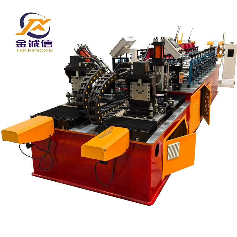 high-speed automatic double-line steel keel foll forming machine Stud Track Omega making machinery with punching system