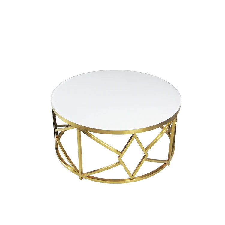 Living Room Modern Simple Nordic color customized mental round beauty coffee dining table