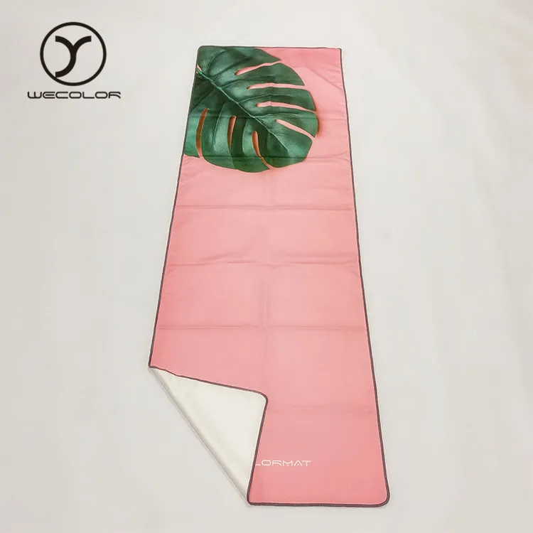 Изготовленное на заказ нескользящее полотенце для коврика для йоги, экологичное полотенце для йоги, экологичное противоскользящее