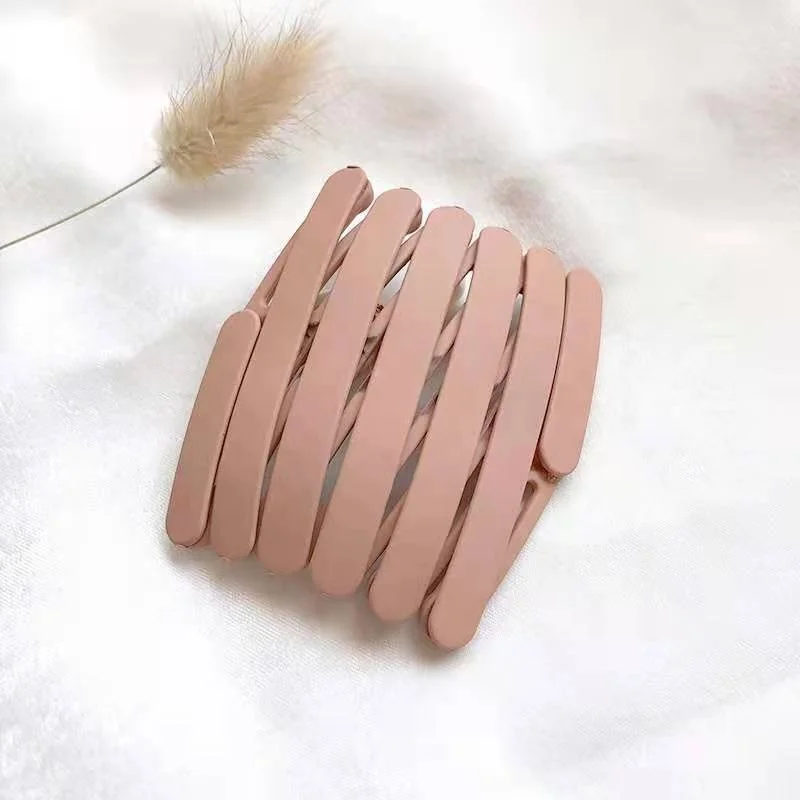 Heng Xin New Design Fold Portable Plastic Matter Solid Color Head Band Casual Hair Hoops