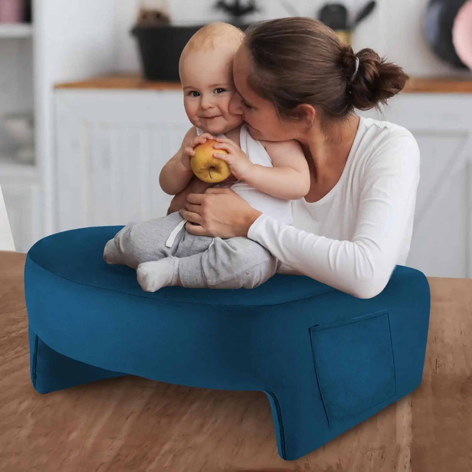 Soft Tablet Reading Pillow Stand with Cushion Bag,Portable Laptop Stand for Bed Sofa,Wooden Lap Desk for Reading Book Stand