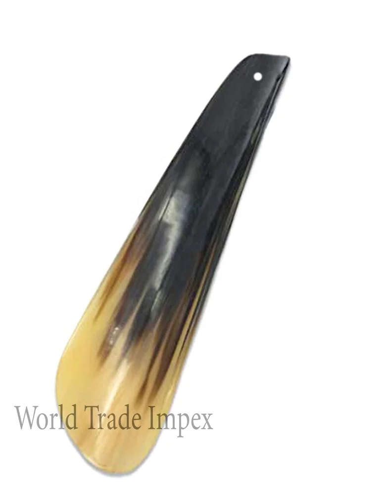 
Hot sale long ox horn shoe horn custom shoehorn for convenient wearing shoes 