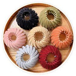 Bird Nest Hair Clips,Ponytail Holder Clip Accessories for girls,Velvet Expandable Fixed Hair Claw Retractable Hairpin Buckles