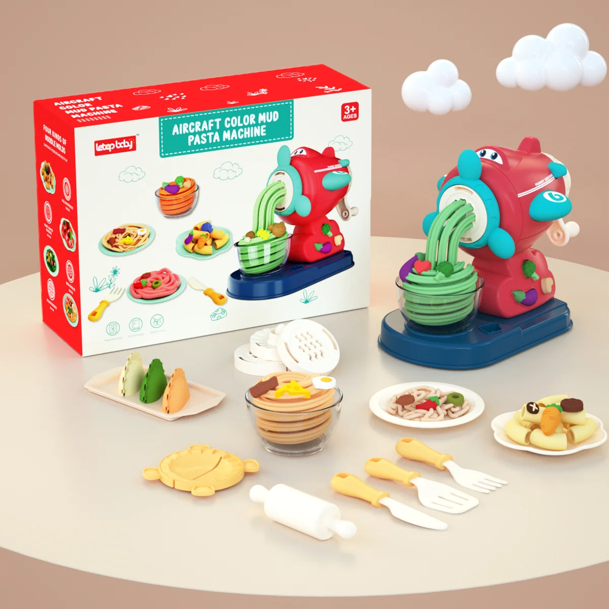 2022 new educational toy cake playdough/slime kits pretend play diy birthday gift playdough for kids