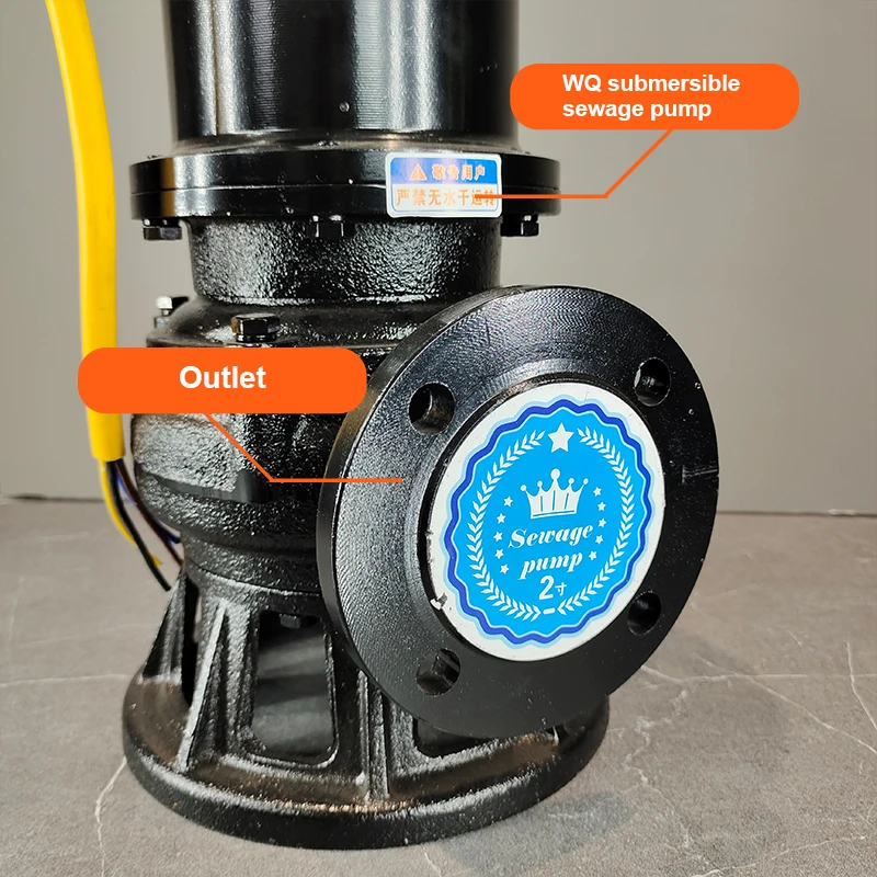 feili small mud slurry pump best quality sewage waste submersible water pumps wq non clogging sewage pump for dirty water